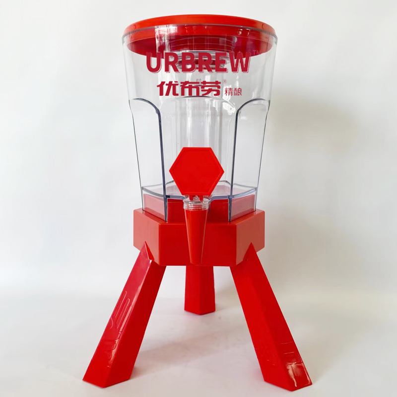 福佳白3升啤酒桶商用带龙头网红可乐桶容器扎啤酒炮3l白色不带标志