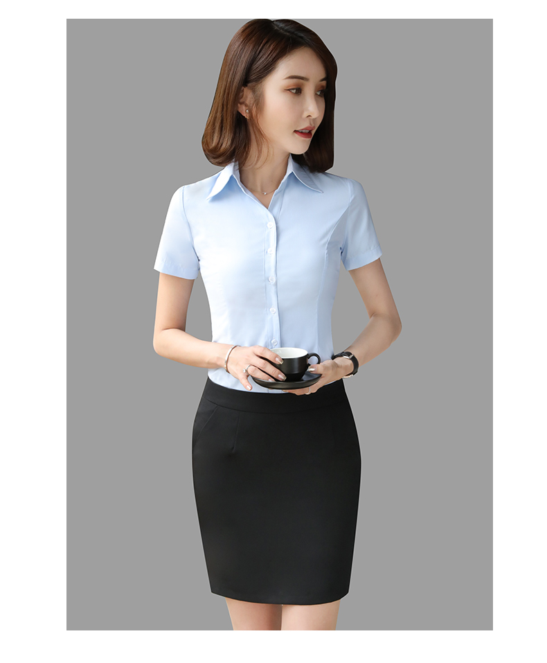 女生职业装套装夏天正式场合正装女短袖衬衫夏季前台工作服套裙面试女