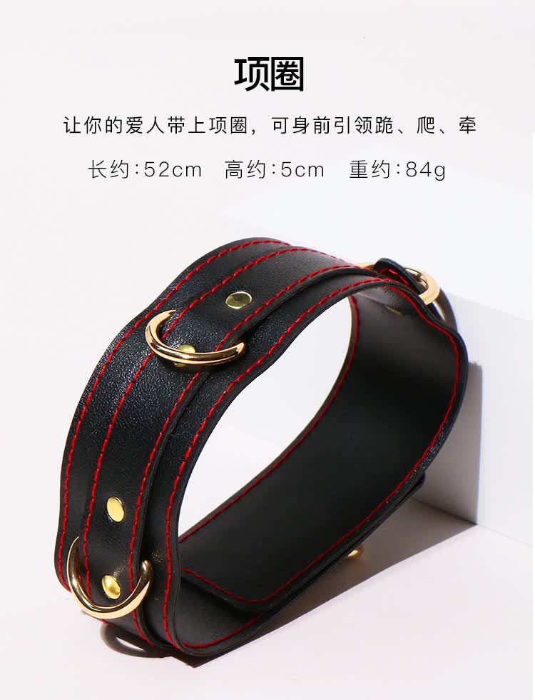 套装小羊皮手铐皮鞭工具情器用品sm道具女性男女床上束缚捆绑套粉色