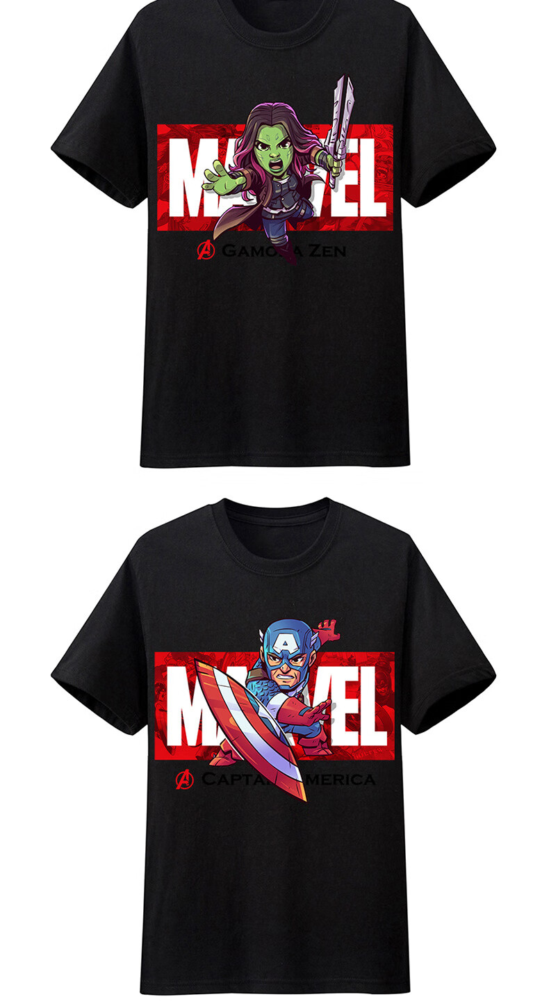 盼蔷 钢铁侠t恤漫威十周年钢铁侠纪念t恤男女marvel联名衣服复仇者联