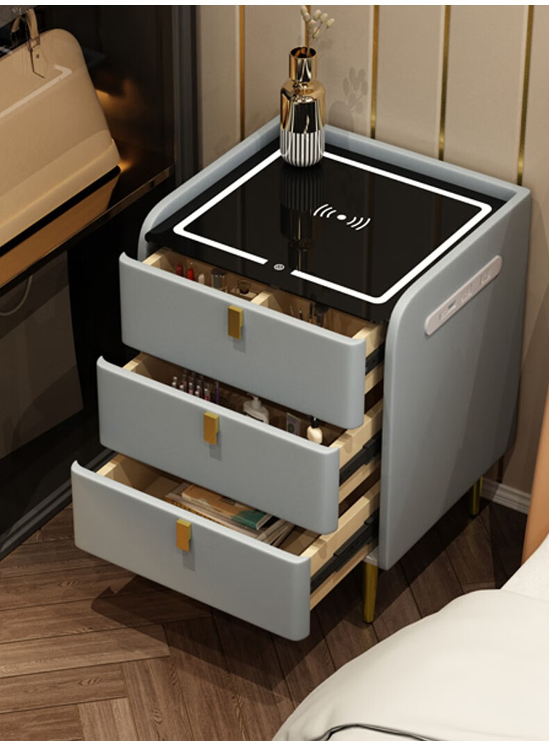 新品虎牌保险柜60cm皮质软包床头柜家用隐形保险箱小型39宽床头保险箱