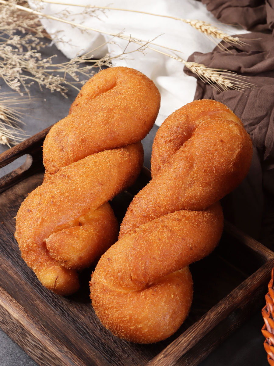 麻花老式肉松蛋黄馅儿美食芝士烘焙手撕大麻花酸奶爆浆夹心麻花3个