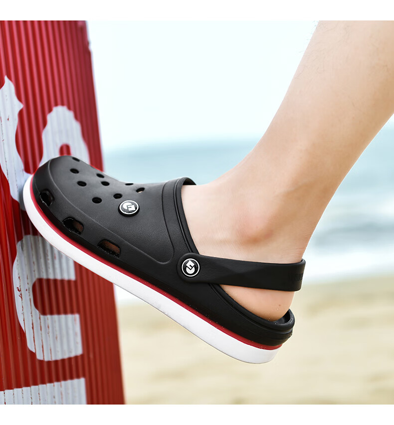 手术室拖鞋洞洞鞋男凉鞋防滑包头潮流室外穿夏季男生厚底居家韩版手术