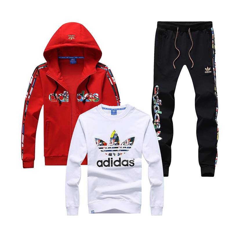 adidas阿迪达斯三叶草中老年运动套装男士2021新款春秋季宽松爸爸装