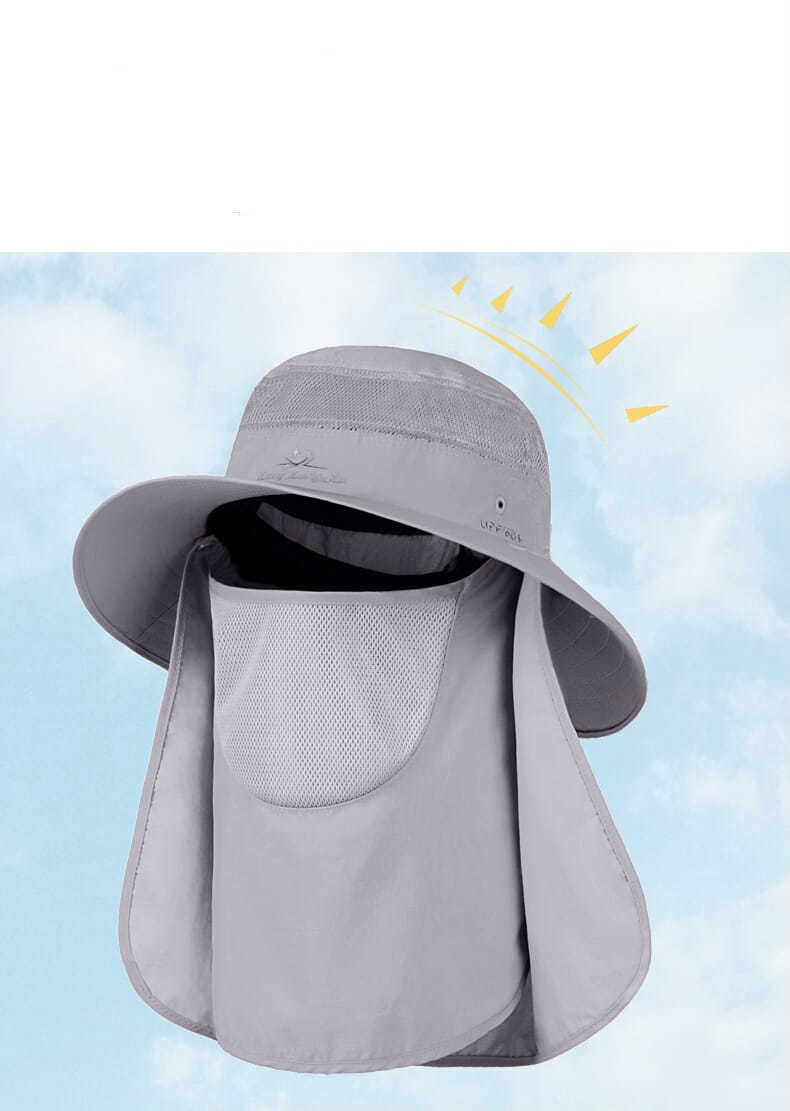 闽喃哥 高原防晒面罩防晒帽子男士钓鱼帽夏季渔夫帽户外女士太阳帽遮