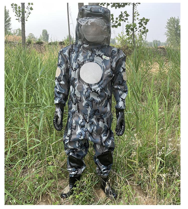 胡蜂防蜂服抓马蜂衣服连体加厚耐磨防刺透气带风扇全套捉胡蜂金环专用
