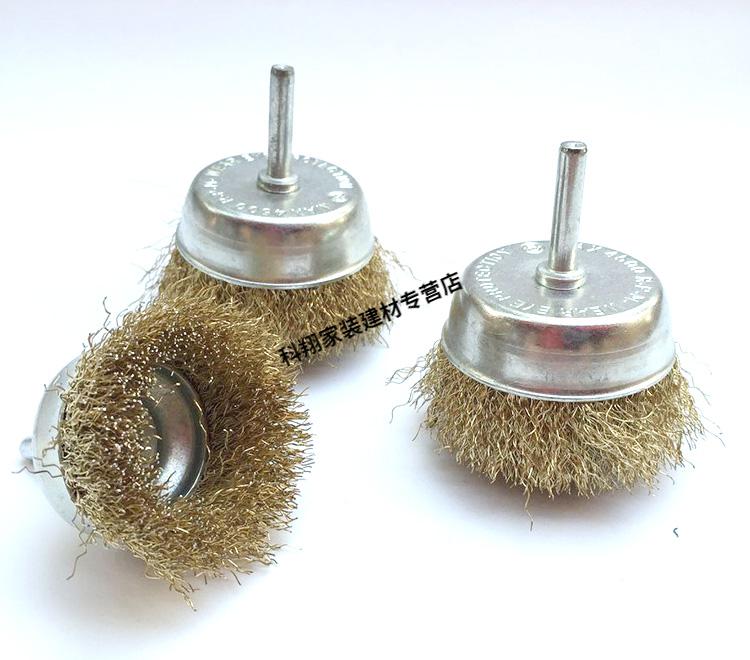 笔型钢丝刷工业用电动圆形钢刷文玩钢丝刷超细手电钻打磨轮除锈刷50mm