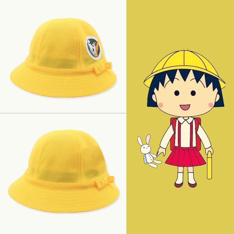 小黄帽小学生儿童小黄帽渔夫帽小学生宝宝帽子可爱超萌春秋韩版女安全