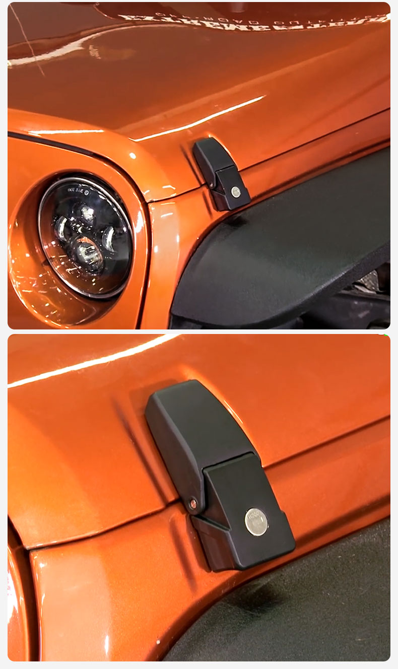 牧马人发动机盖锁专用于0721款jl机盖搭扣改装件引擎盖机盖防盗侧锁扣