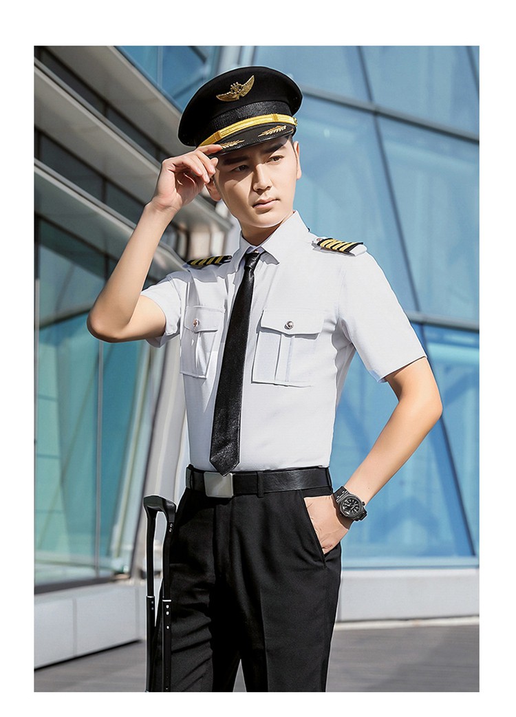 中国机长同款空少制服航空乘务员工作服衬衫套装高铁服装夏季 白色