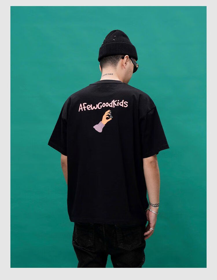 fff马思唯联名afgk短袖宽松2022夏季新款潮牌象棋印花t恤 白色 2xl