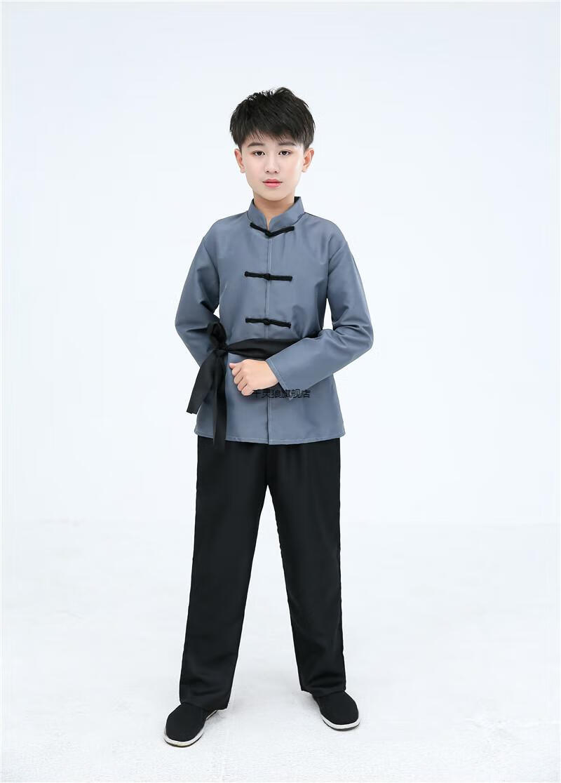 村姑演出服装儿童老百姓衣服农民村民童雨来嘎子铁头王二小表演服 花