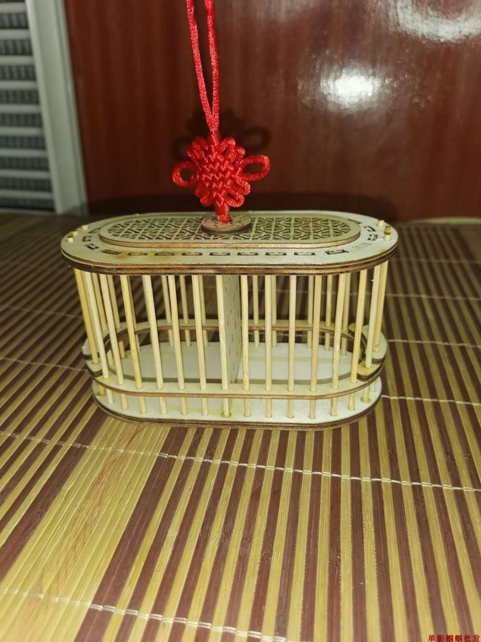 蝈蝈笼子蝈蝈罐子竹制蝈蝈活排笼鸣虫纯手工超大双格蝈蝈葫芦叫罐