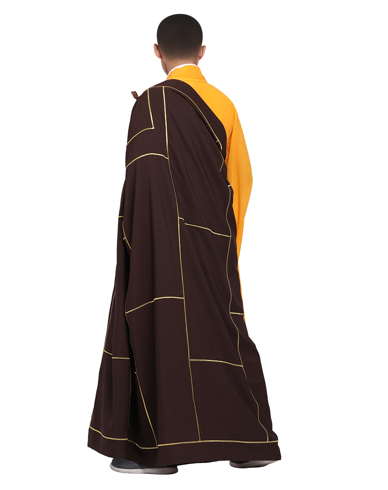 袈裟祖衣高工艺木勾环僧衣金线刺绣双层高僧师傅祖衣红色七忏衣红色七