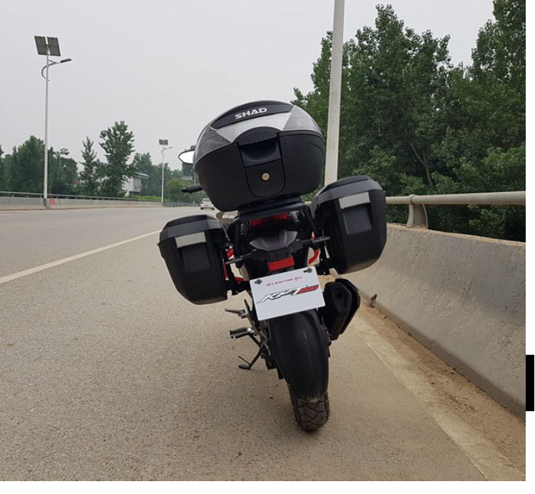 力帆kpt200改装三箱 kpt200边箱尾箱33夏德23边箱架后备箱快拆挂箱测