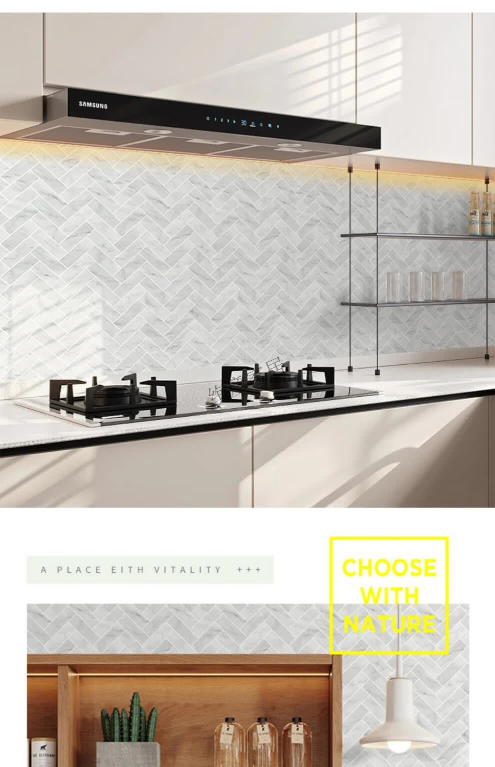 瓷砖遮丑神器 泡沫墙贴自粘墙面遮丑神器浴室卫生间贴纸防水加厚厨房