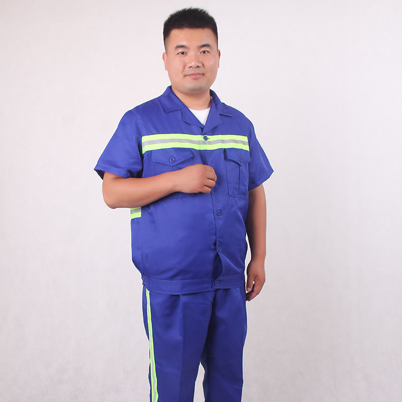北全园林绿化养护工作服短袖环卫工人清洁工套装薄款物业保洁衣服透气