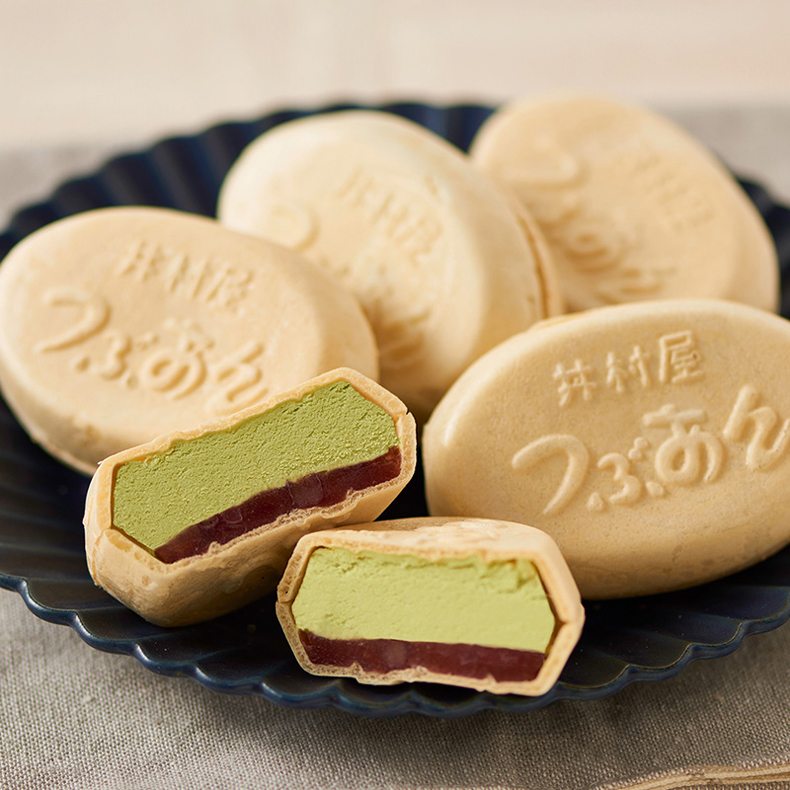 日本进口井村屋红豆抹茶味威化冰淇淋1盒5个 网红冰激凌雪糕点心