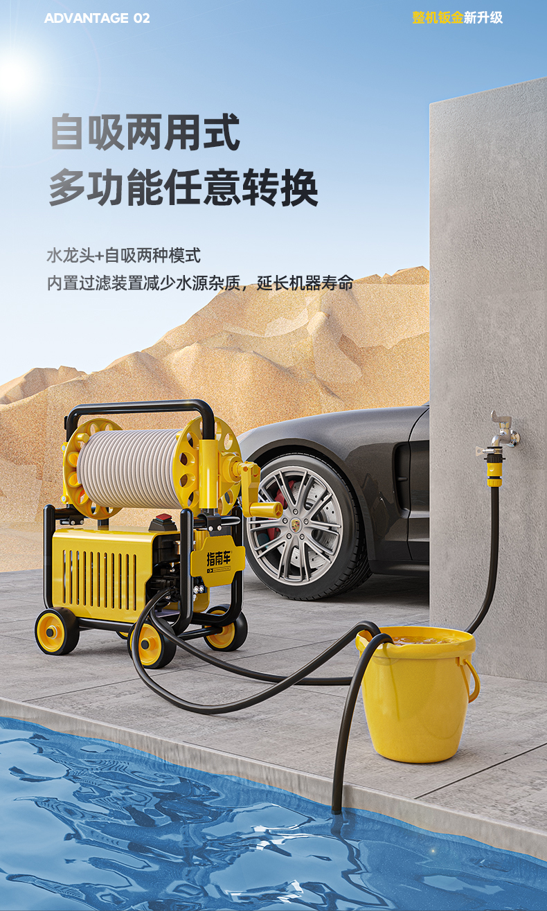 指南车高压洗车机战神指南车家用洗车机220v高压水泵手提大功率便携式