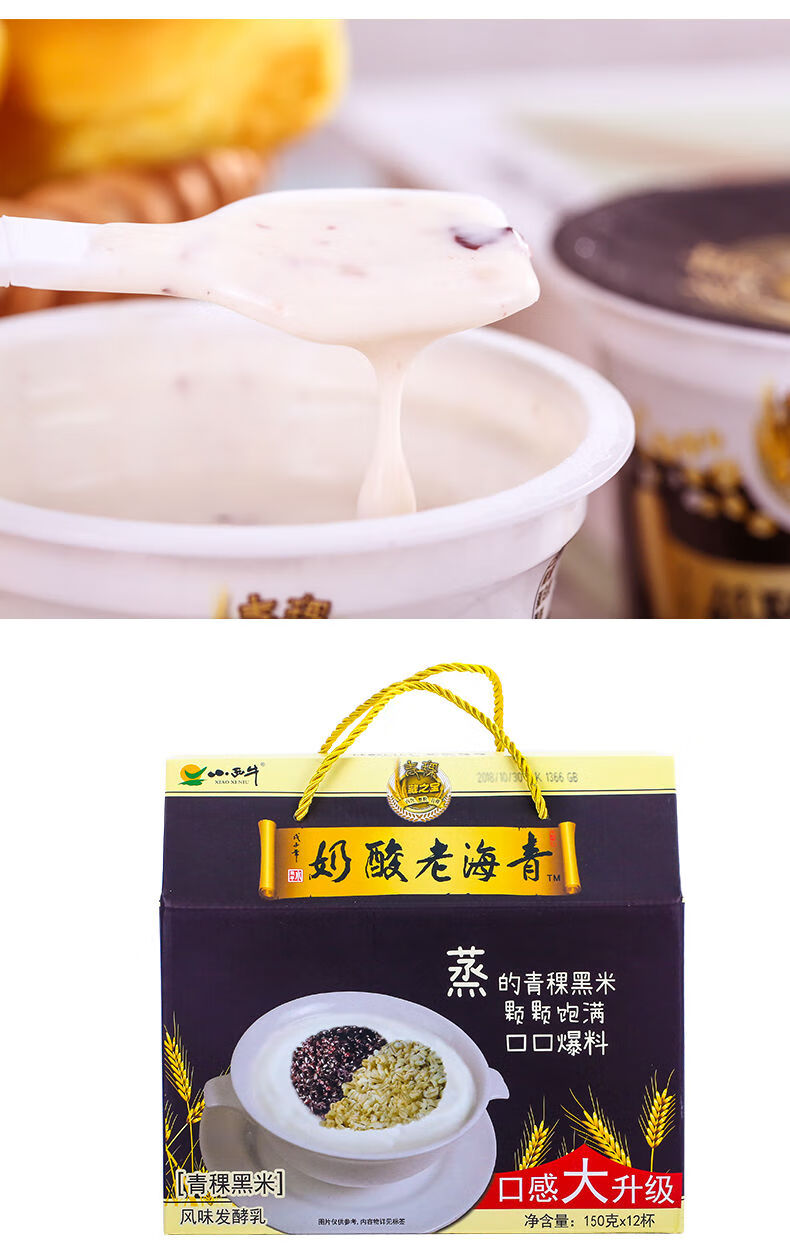 青稞酸奶 小西牛 青海老酸奶青稞黑米藏之宝高原特产谷物低温老酸奶