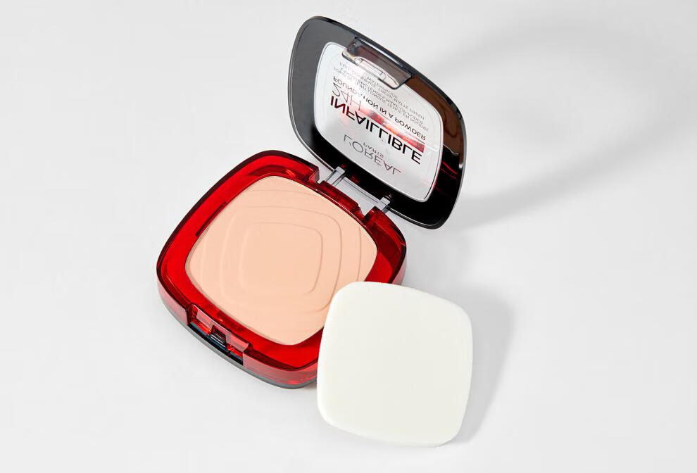 俄罗斯欧莱雅24h小时infallible粉饼定妆持妆遮瑕哑光控油磨皮9g120号