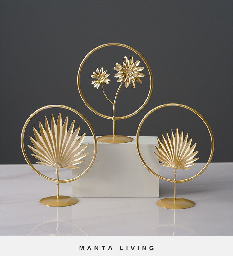 装饰品工艺品摆件客厅现代家居北欧风生日礼物女生轻奢小摆设叶子二