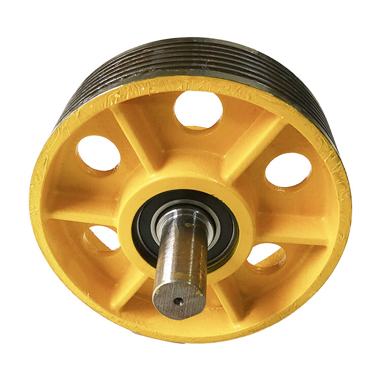 电梯导向轮对重轮轿顶轮反绳轮尼龙轮电梯滑轮轮子电梯配件铸铁轮