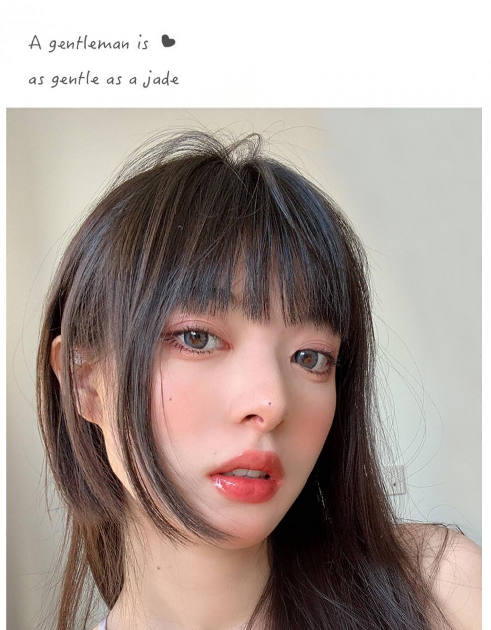 公主切假发片刘海假发女自然无痕齐刘海片姬发式日系假刘海二次元