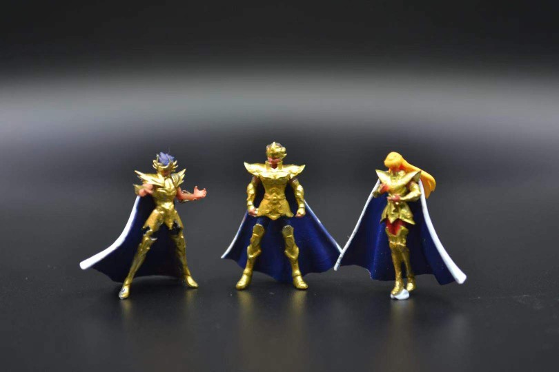 万代黄金圣斗士原色手办圣斗士星矢雅典娜12宫黄金圣斗士164微缩白模