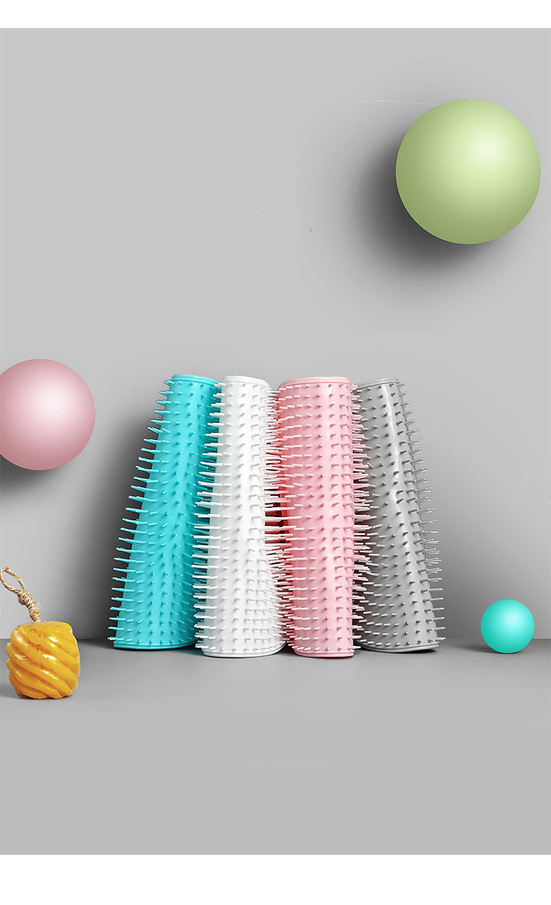 搓澡神器硅胶懒人搓背洗澡刷后背按摩不求人浴室吸盘擦背洗垫贴墙粉色