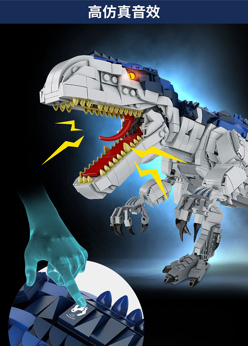万代(bandai)同款恐龙拼装积木模型巨大型霸王龙侏罗纪玩具男孩成年高
