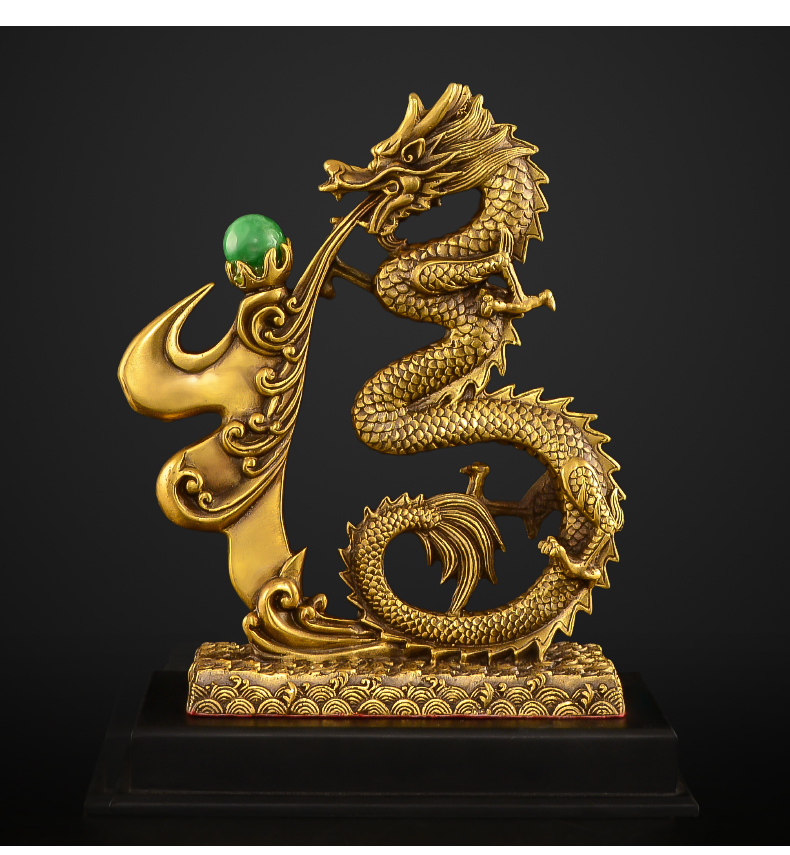 vakada铜龙摆件工艺品纯铜青龙客厅盛世祥龙大号生肖龙65号汉龙