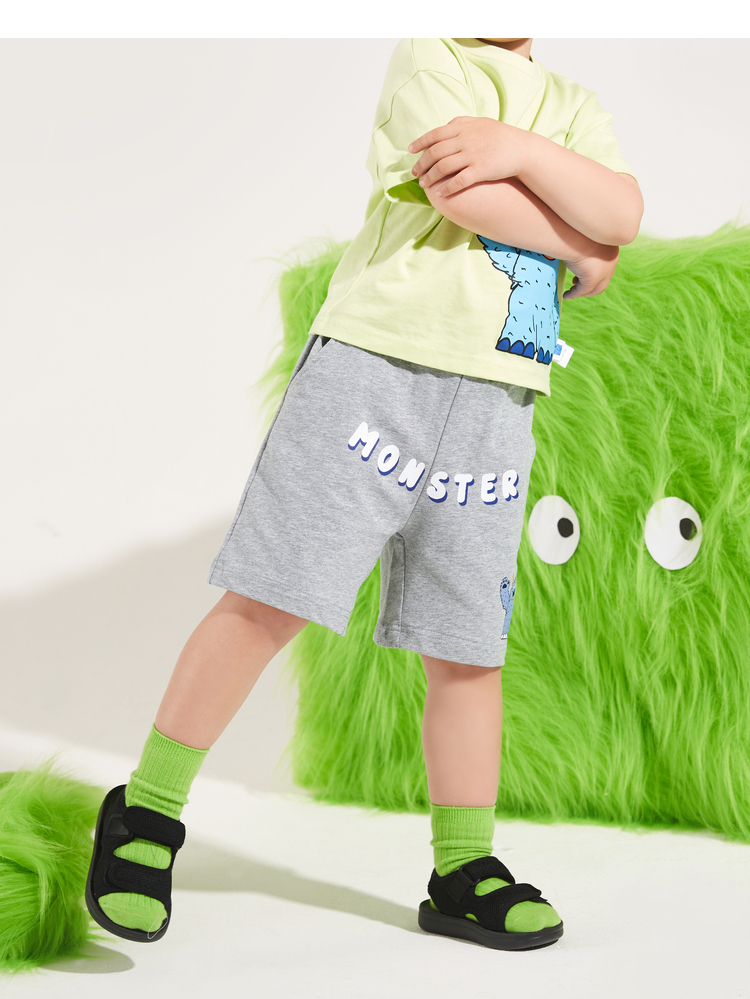 懿琪宝贝男童短裤夏季儿童裤子薄款 海鸥灰 90【图片 价格 品牌 报价