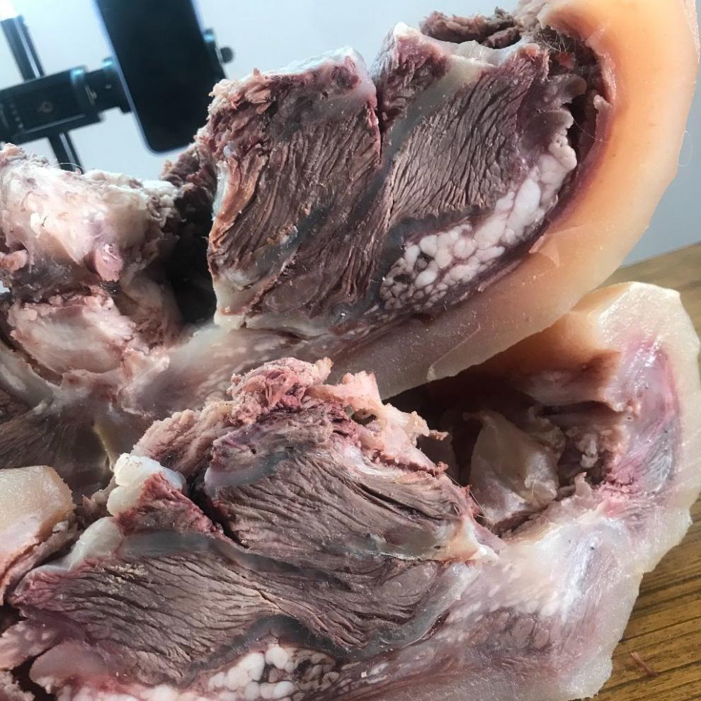 牛头肉 新鲜冷冻半熟牛脸肉真空装熟牛肉原味牛杂 牛头肉10斤装【图片