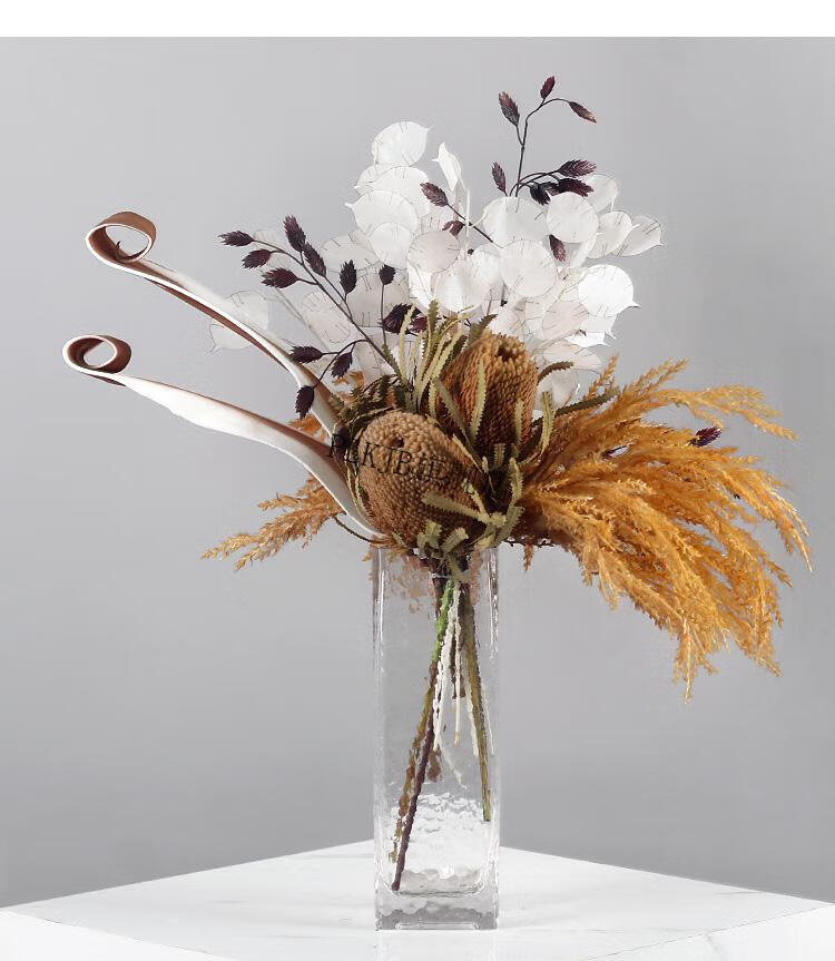 2022新款 洽谈桌摆件 现代简约仿真花艺摆件样板房洽谈桌客厅售楼处假