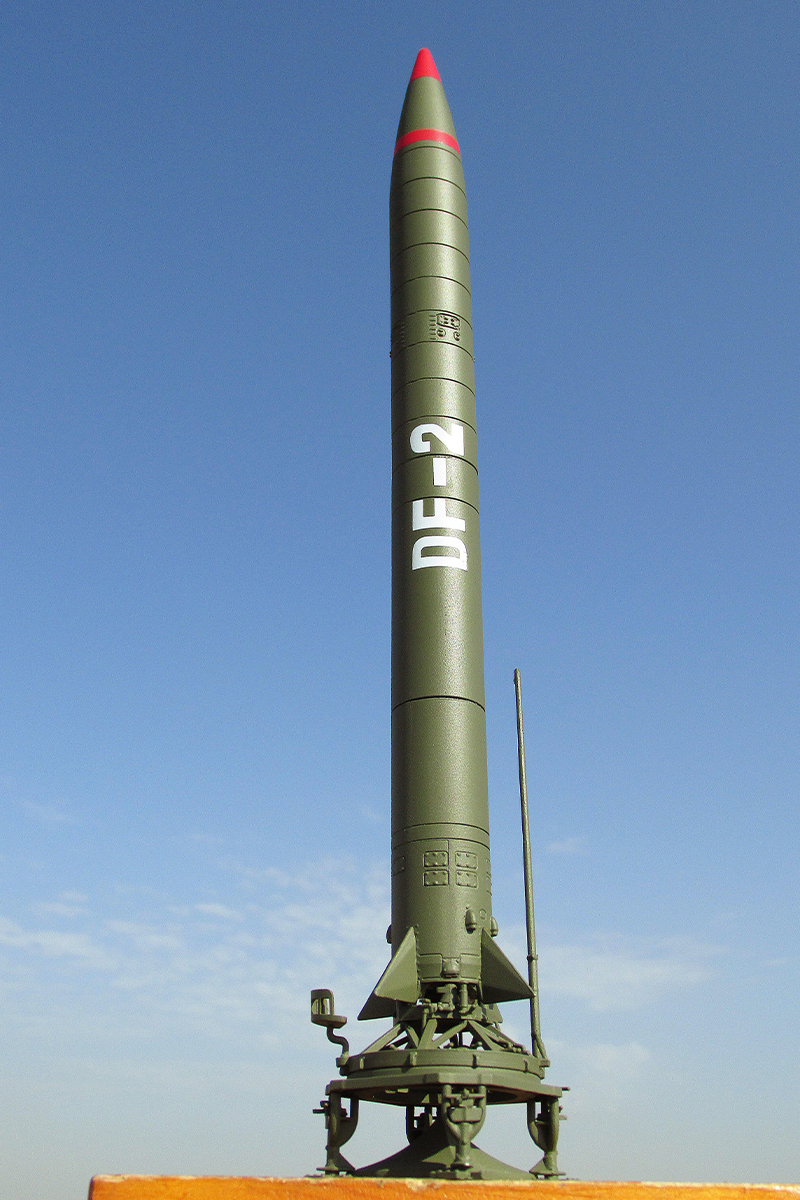 1:72中国东风2号弹道导弹仿真合金模型 df2导弹成品合金仿真模型 摆件