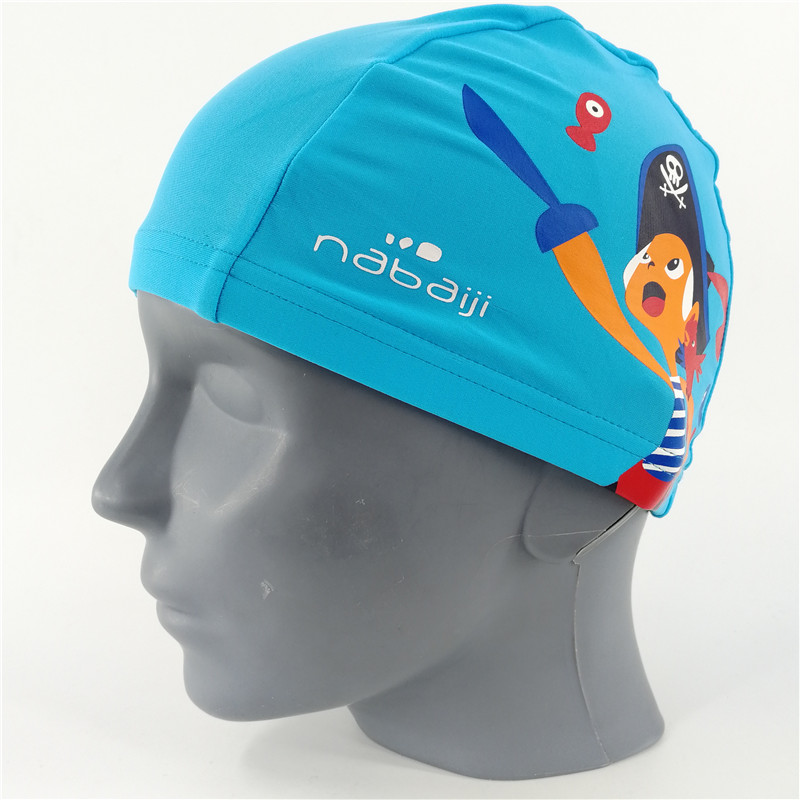 迪卡侬(decathlon)游泳布泳帽网布儿童可爱男女成人舒适印花nabaijik