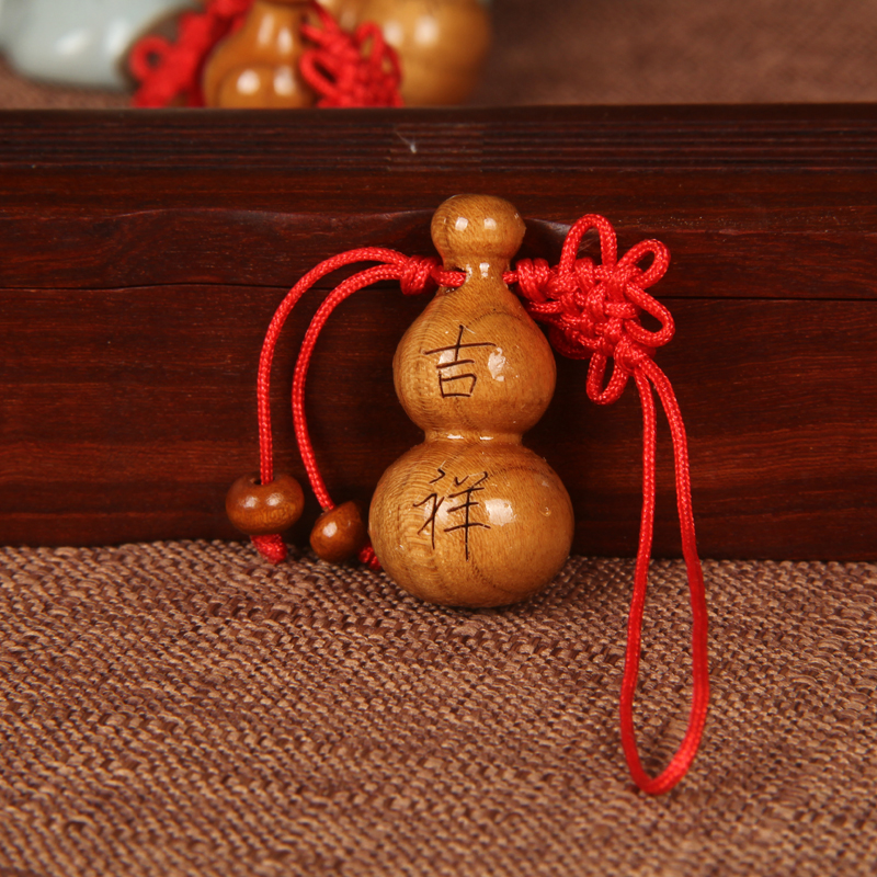 朴春桃木随身带贴身带钥匙扣桃木平安葫芦桃木福禄葫芦平安小葫芦3