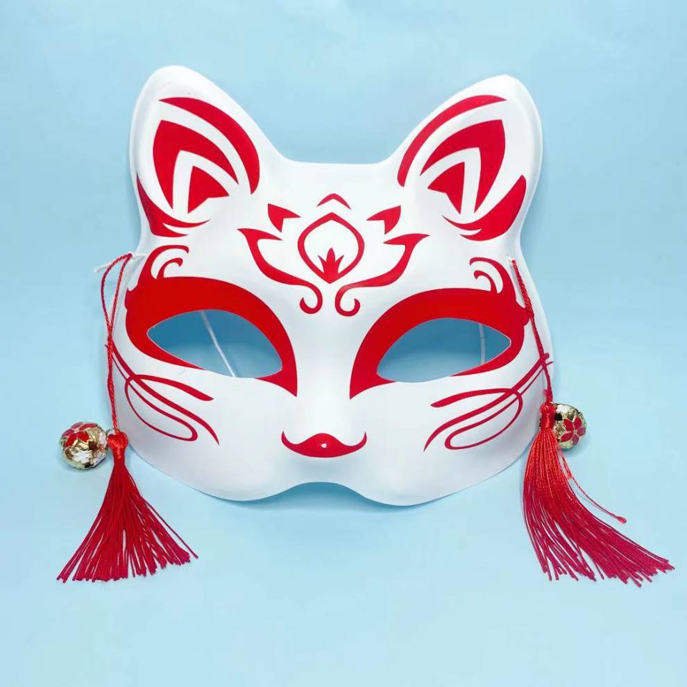 狐狸面具半脸狐狸猫面具和风全脸猫儿童动漫狐狸暗部cos装扮地摊夜市