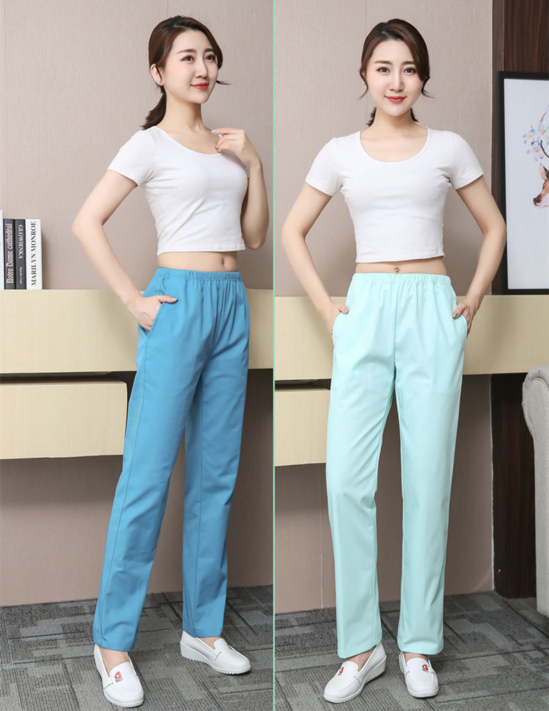 赵小熊新品护士裤不透光护士裤子白色工作裤女冬季松紧腰西裤医师护士