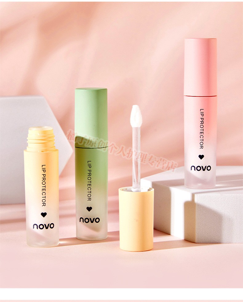NOVO唇乳滋养唇膏女保湿补水无色唇膜润唇膏女学生嘴唇防干裂脱皮去死皮护唇油唇部护理润唇油淡化唇纹 01#白桃乌龙唇乳+02#牛油果唇乳