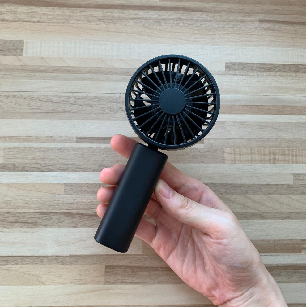 无印便携式良品风扇手持usb充电迷你型随身小风扇白黑色便携手持风扇