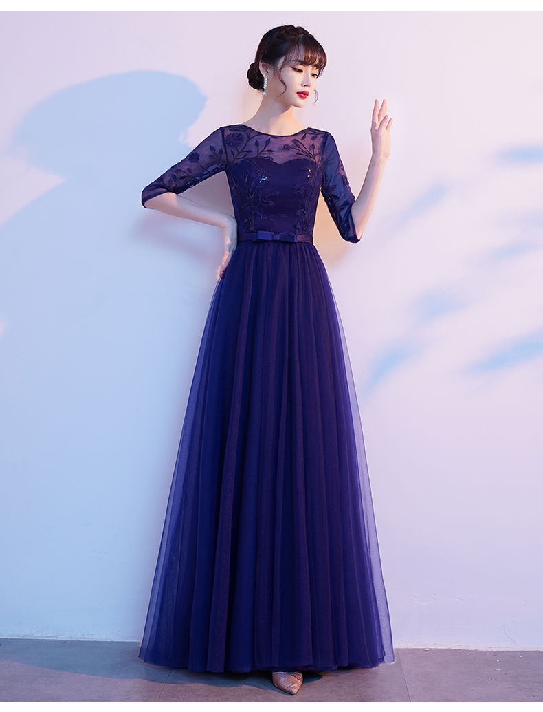 丽佰昕大合唱团演出服装女成人长裙新款现代优雅宴会主持人气质晚礼服