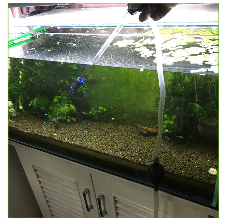小型鱼缸换水器鱼缸抽水管虹吸管清洁水族箱迷你吸便器吸污换水管 四