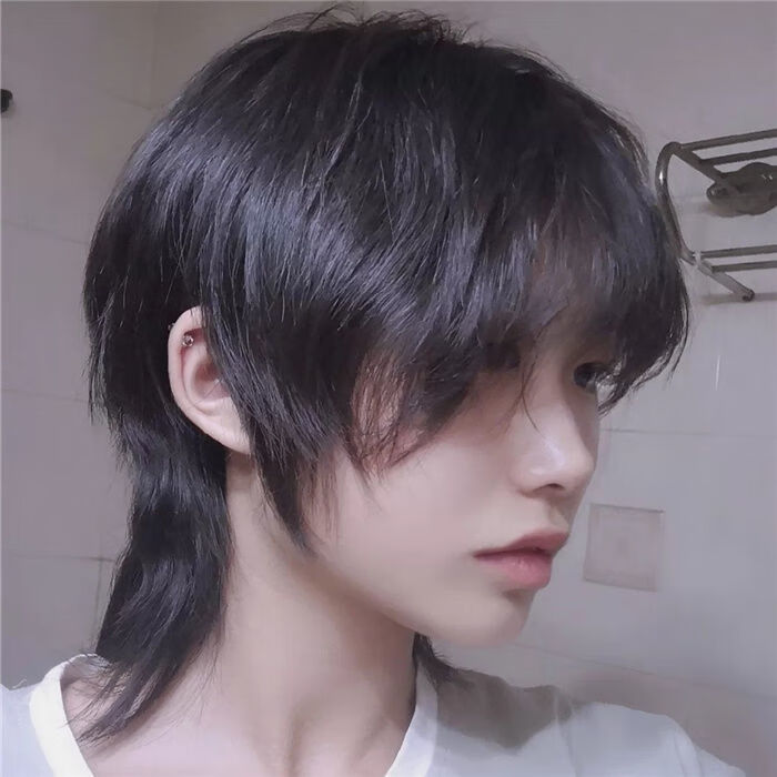 日系男女通用舞台表演道具自拍减龄发套自然黑发网大梳子小护理液