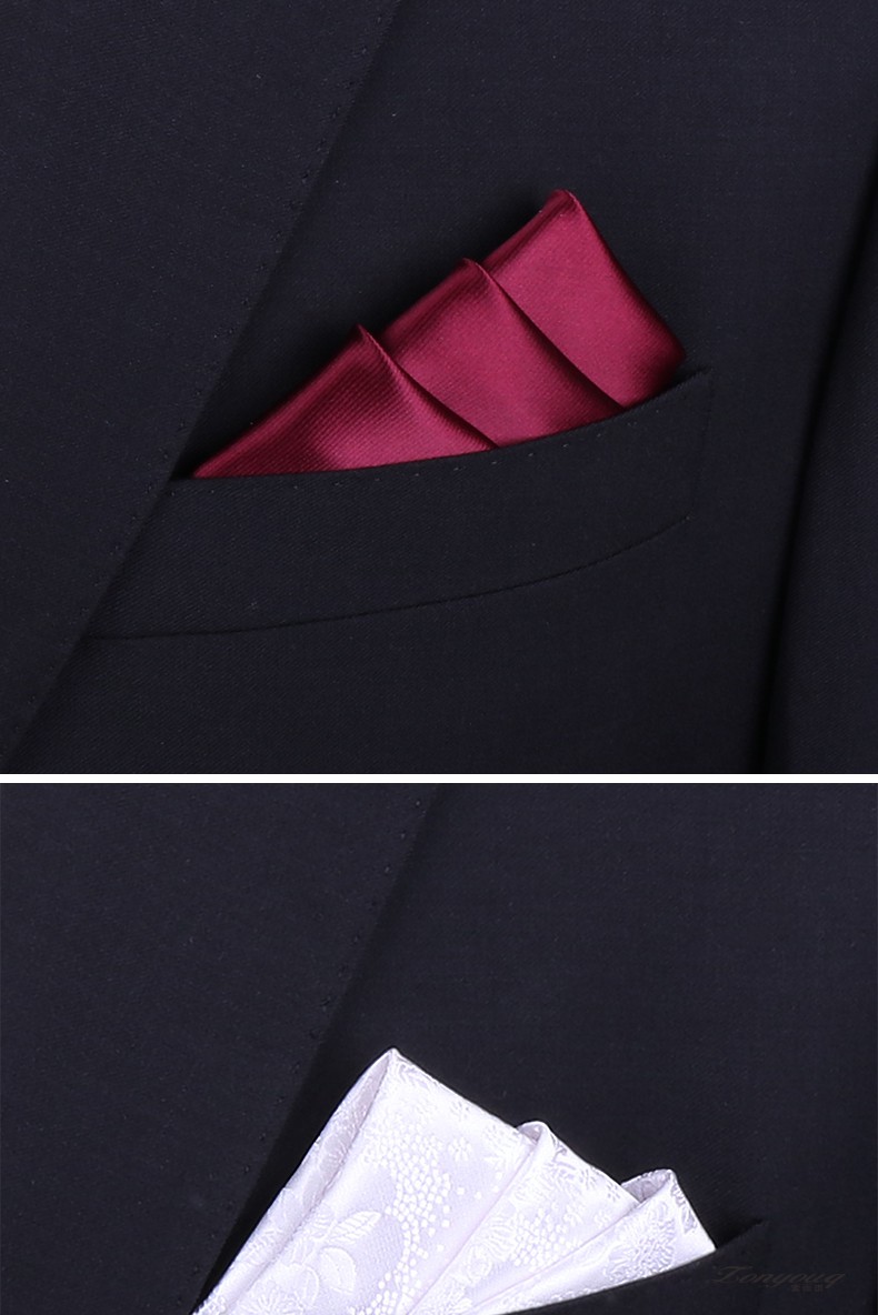 zonyouq品牌口袋巾直插式男士西服西装方巾手帕正装商务结婚新伴郎