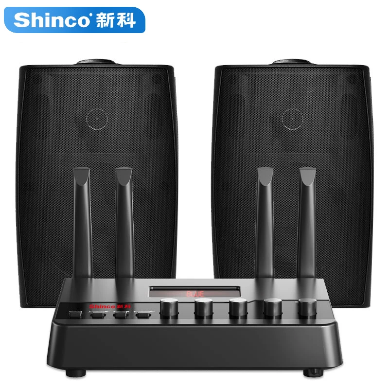 Shinco ShincoD23 Wireless-Decken-Audio-FM-Wand-Set Deckenlautsprecher Shop Klassenzimmer Hintergrundmusik Broadcast-Lautsprecher-Kombination eins für zwei
