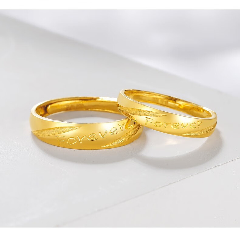 520情人节礼物送女友老凤凰顺丰速运黄金戒指情侣男女款999足金活口