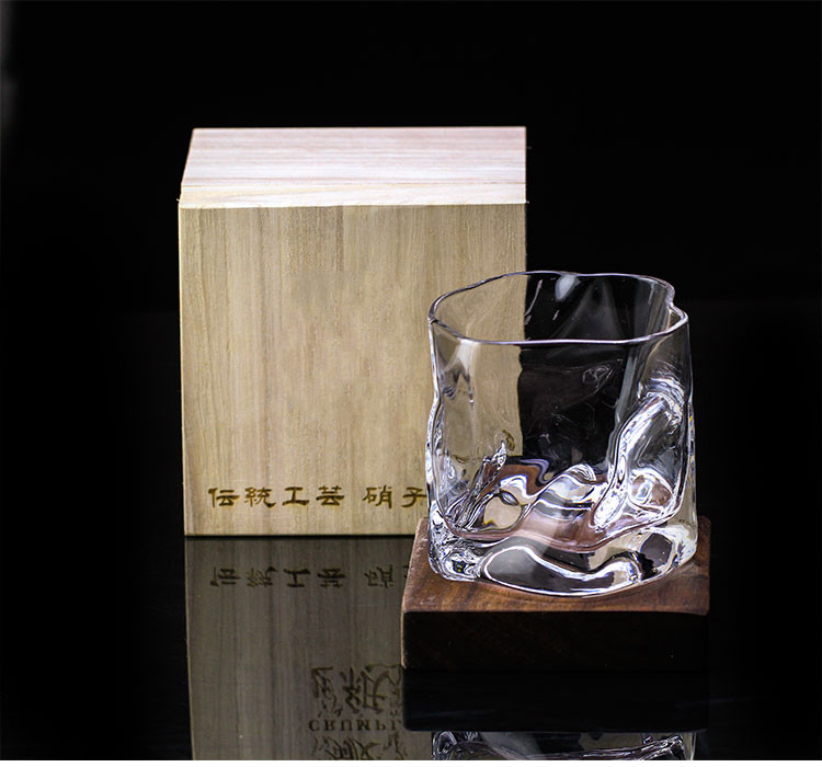 杯语江户切子手作创意威士忌酒杯玻璃杯小众洋酒杯啤酒ins皱纸杯x1