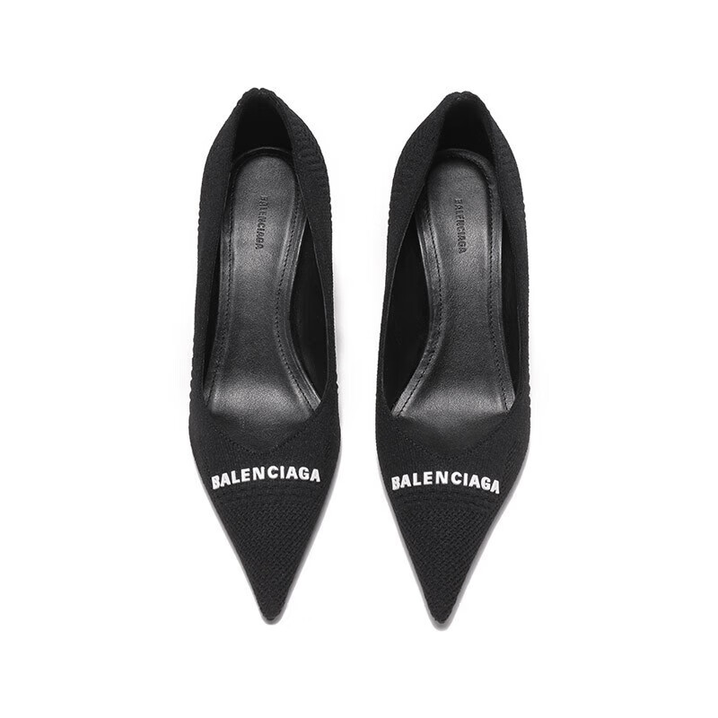 女鞋 巴黎世家 balenciaga 女士再生针织面料尖头高跟鞋 671123 w2cw1